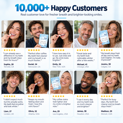SmileRevive™ | Nano-Hydroxyapatite Whitening & Enamel Care Gum – 60 Pieces