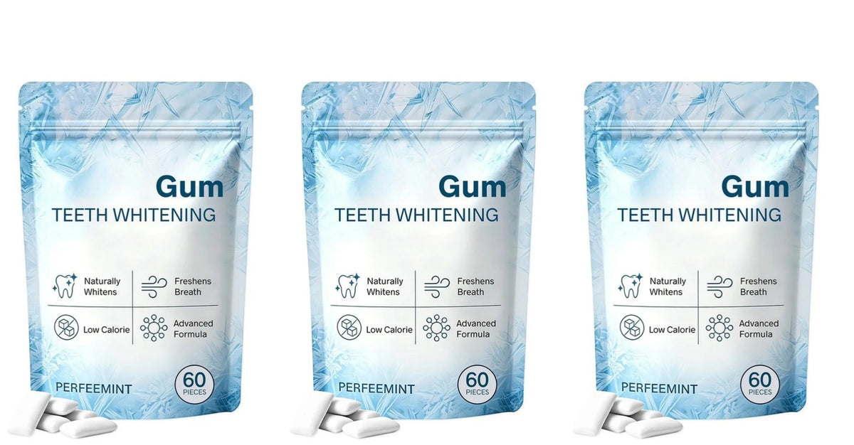 SmileRevive™ | Nano-Hydroxyapatite Whitening & Enamel Care Gum – 60 Pieces